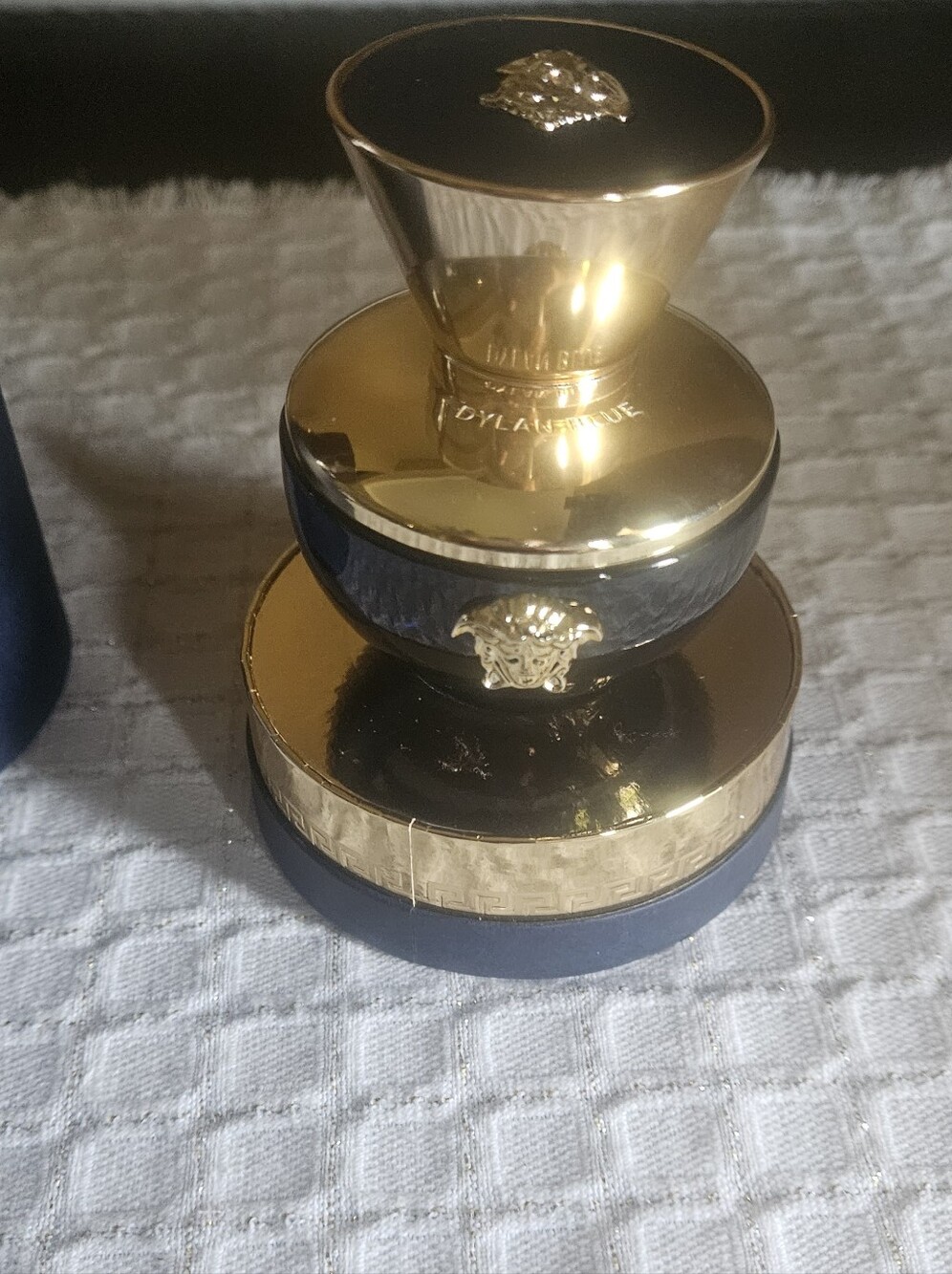 Versace Dylan Blue Bottle in Blue and Gold